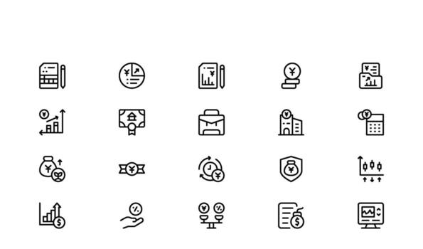 Cryptocurrency and Digital Finance Line Icons with modern outlines representing blockchain, crypto trading, and virtual assets. vector