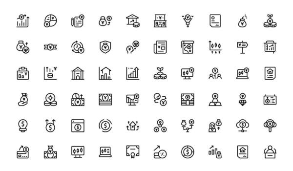 invertir línea icono stock de ajuste mercado contorno icono paquete presentando preciso, editable, y mínimo íconos para inversión, comercio, y financiero analítica. vector