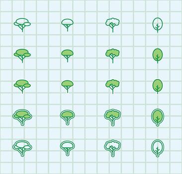 Flat Plant Icon Pack for Web and App UI vector