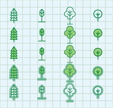 Minimal Flat Leaf and Branch Elements vector