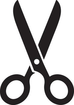 Silhouette of a pair of scissors, a simple black and white design for cutting tasks vector
