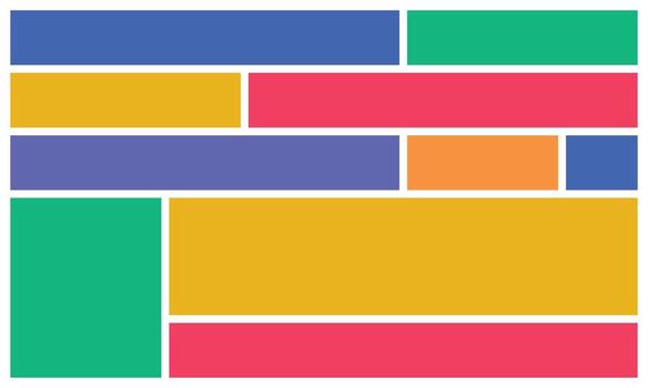 bento grid Abstract colorful rectangles in a modern layout creating a vibrant and dynamic vector