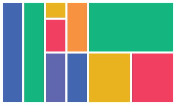 bento cuadrícula resumen vistoso bloques creando un geométrico mosaico modelo moderno y vibrante vector