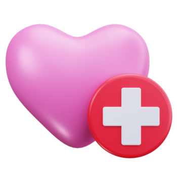 3D Icon Healthy Heart Symbol png