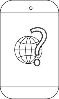 teléfono inteligente con globo y pregunta marca icono en pantalla vector