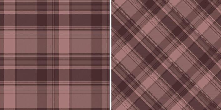 Tartan plaid pattern of check seamless with a background textile fabric texture. Set in popular colors for messy stripe patterns in clothing. vector