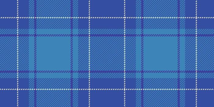 Shape check fabric plaid, contour texture seamless. Grungy textile background tartan pattern in blue and cyan colors. vector