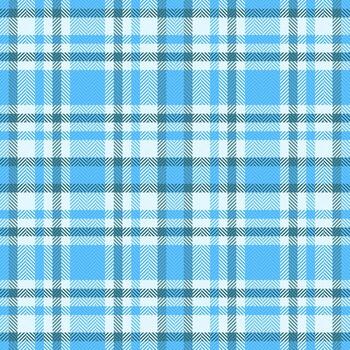 asimétrico textil antecedentes patrón, comida sin costura controlar. nosotros tartán textura tela tartán en cian y ligero colores. vector
