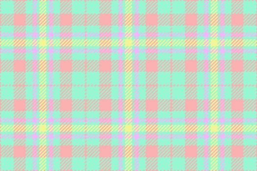 Empty fabric texture plaid, relax tartan check background. Display seamless pattern textile in light and mint colors. vector