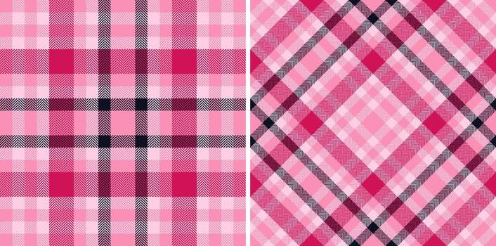 textile check of seamless texture background with a pattern fabric plaid tartan. Set in space colors. Wide grid patterns in modern fashion. vector