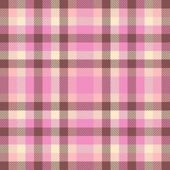 Printing tartan pattern, sixties texture textile fabric. Print background check seamless plaid in red and pink colors. vector
