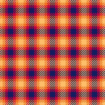 clásico tejido modelo. calentar naranja, rojo, y azul matices crear un acogedor, otoñal sentir. ideal para antecedentes, textiles, o agregando un toque de rústico encanto. vector