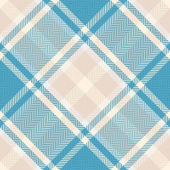 Down textile tartan, pixel background check texture. Us plaid fabric seamless pattern in light and cyan colors. vector