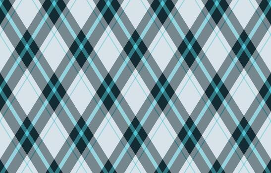 Elegant diagonal plaid pattern in cool tones. Perfect for textile design, website backgrounds, or stylish stationery. This versatile image evokes a sense of sophistication and order. vector