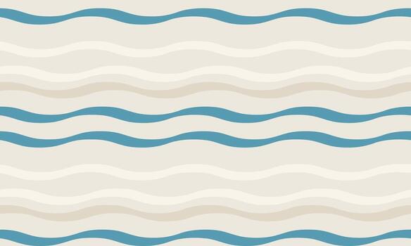 Serene waves pattern in calming beige and teal. Perfect for textile design, website backgrounds, or any project needing a soothing, minimalist aesthetic. vector
