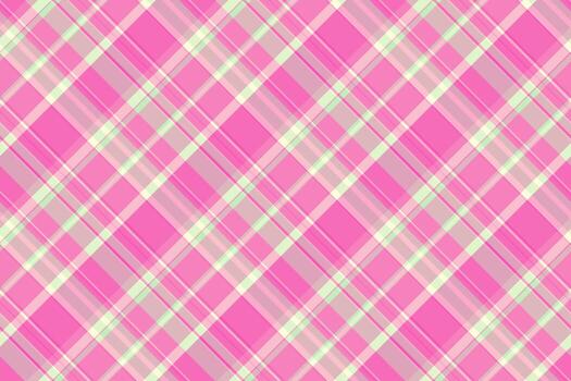 Tidy tartan fabric textile, hanukkah seamless background texture. Bedroom check plaid pattern in pink and light colors. vector