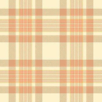 exótico tartán textil, tejido tela tartán antecedentes. fábrica cheque sin costura textura modelo en naranja y ligero colores. vector