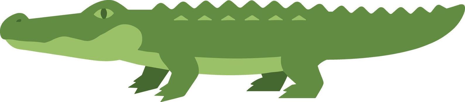 plano gráfico simplista caimán ilustración diseño elemento, minimalista selva reptil vector
