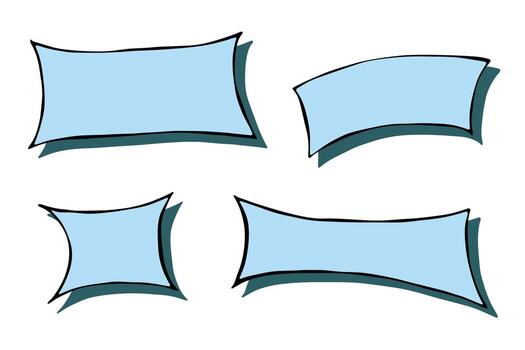 conjunto de mano dibujado habla burbuja blanco vacío mensaje caja caja de texto marco para pancartas, precio etiquetas, pegatinas, diseño hablar garabatear nube vector