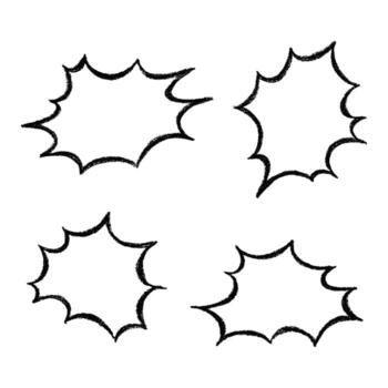 talk doodle cloud Set of hand drawn speech bubble Blank empty message box Textbox frame for banners, price tags, stickers, design vector