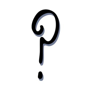 mano dibujado pregunta marca clipart soltero elemento para diseño advertencia idea vector