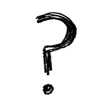 warning stop Hand drawn question mark clipart Single element for design vector