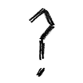 Hand drawn question mark clipart Single element for design warning stop vector