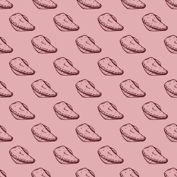 template new cartoon Seamless pattern with fortune cookies for decorative print, wrapping paper, greeting cards, wallpaper and fabric vector