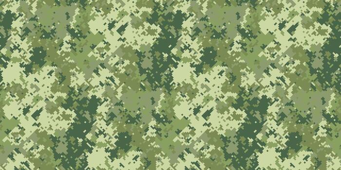 Abstract digital camouflage pattern. Perfect for backgrounds, textiles, and militarythemed designs. Subtle yet striking, this seamless texture evokes themes of concealment, strategy, and nature. vector