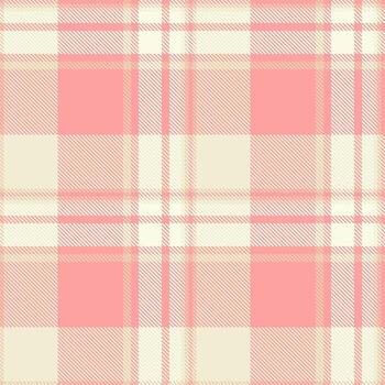 suave rosado tartán modelo con crema acentos un delicado, versátil antecedentes para diseño, moda, y textil proyectos ideal para agregando un toque de sutil, clásico elegancia. vector