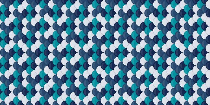 resumen sin costura modelo. elegante verde azulado, Armada, y blanco superposición escamas crear un texturizado, moderno diseño. ideal para textil huellas dactilares, sitio web antecedentes, o embalaje. vector