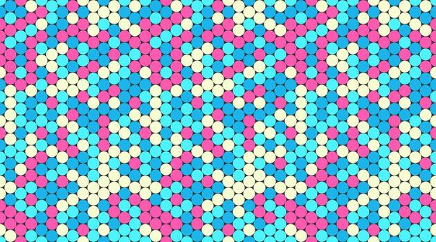 Vibrant pastel circles create a dynamic, repeating pattern. Perfect for website backgrounds, textile designs, or playful branding. vector