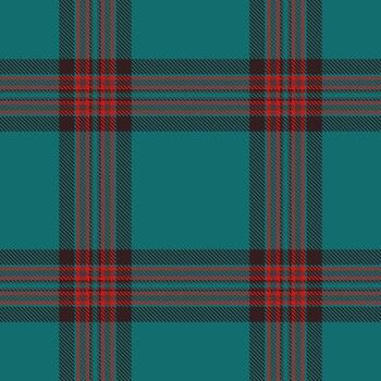 Classic tartan pattern in teal, red and dark gray. Ideal for textiles, backgrounds, and design projects requiring a traditional Scottish feel. Seamless. vector