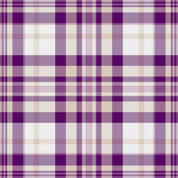Classic tartan pattern in shades of purple and cream. Versatile design for backgrounds, textiles, crafts, and digital projects. Evokes warmth and tradition. vector