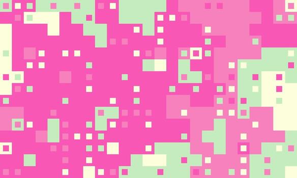 Abstract pixel art background. Pastel pink, green, and cream squares create a vibrant, playful texture. Perfect for website banners, social media, or digital design projects. vector
