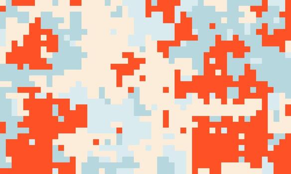 resumen píxel Arte antecedentes. naranja y azul digital camuflaje modelo. ideal para tecnología, juego de azar, o moderno diseño proyectos versátil imagen evocando energía, tecnología, y innovación. vector