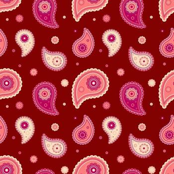 Paisley art deco in curve rich. Tissue seamless pattern and swirling classical. Botanical western by simple dot. vector