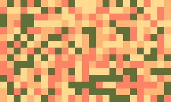 Abstract pixel art background. Warm earthy tones create a mosaic effect, perfect for website banners, digital art projects, or textile designs. vector