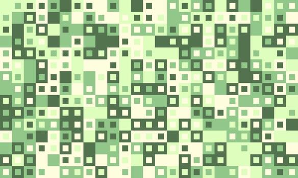 Abstract green and beige pixelated pattern. Modern geometric design ideal for website backgrounds, digital art, and techrelated projects. Represents data streams, technology, or natures complexity. vector