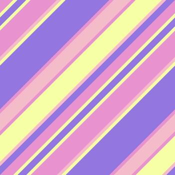Vibrant diagonal stripes in pastel purple, pink, and yellow create a cheerful, playful pattern. Perfect for backgrounds, textiles, or branding projects needing a touch of sweetness and energy. vector