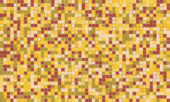 Abstract mosaic background. Warmtoned square pixel pattern ideal for website banners, textures, or presentation slides. Evokes feelings of warmth, energy, and subtle movement. vector