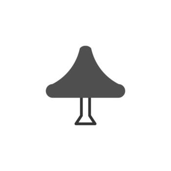 Abstract conical figure whimsical presentation a mushroom like graphic element modern design vector