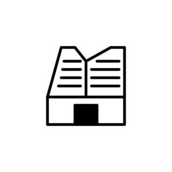 Abstract futuristic architecture line art illustration creates a symbolic modern metropolis design vector