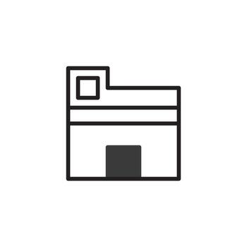 Abstract representation of a minimalist building structure showcasing modern architectural design vector