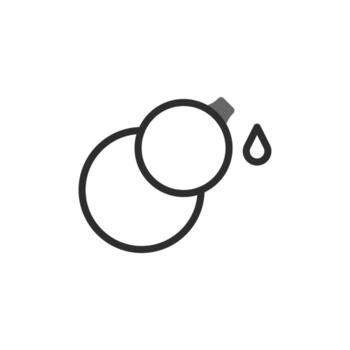 resumen minimalista diseño exhibiendo un botella con un soltar simboliza fluido dinámica y vector