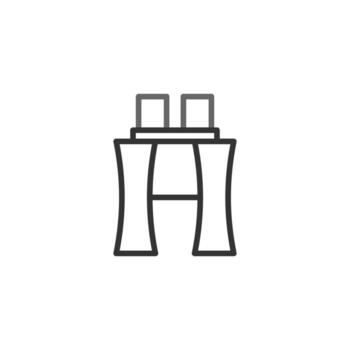 Abstract minimalist building architectural representation evoking height and modern design with vector