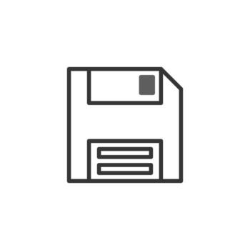 Iconic floppy disk symbol evokes nostalgia for bygone era of data storage and computing history vector