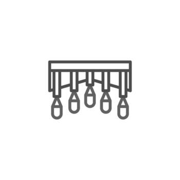 Irrigation system outline for agriculture automation precise water distribution solution vector