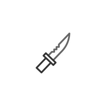 Minimalist blade graphic design offering conceptual representation of sharp object depicting vector