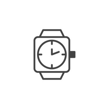 minimalist time indication with wristwatch concept displaying hour measurement and punctual vector